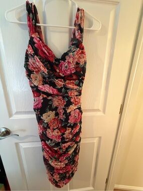 Express Ruched Midi Dress EUC